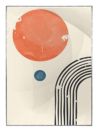 Shop365 Modernist Şekiller İllüstrasyon Modern Sanat Tuval Tablo Çerçeveli P-002429