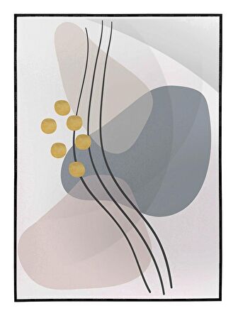 Shop365 Şekiller ve Çizgiler Açık Tonlar Modern Tablo Çerçeveli P-002451