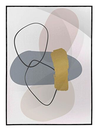 Shop365 Şekiller ve Çizgiler Açık Tonlar Modern Tablo Çerçeveli P-002454