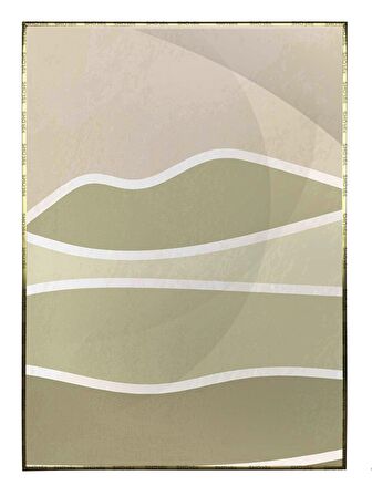 Shop365 Manzara Modern Sulu Boya Efektli Tablo Çerçeveli P-002483