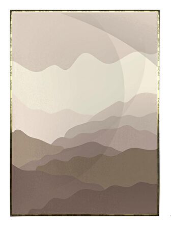 Shop365 Ay Güneş ve Toprak Renkleri Modern Tablo Çerçeveli P-002489