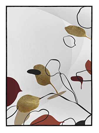 Shop365 Doğa Bitki Modern İllüstrasyon Tablo Çerçeveli P-002505