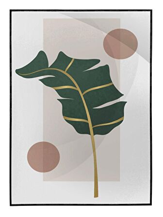 Shop365 Doğa Bitki Modern İllüstrasyon Tablo Çerçeveli P-002511