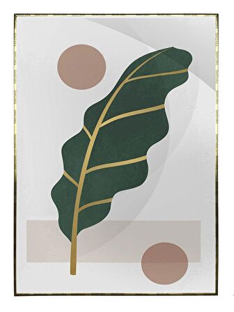 Shop365 Doğa Bitki Modern İllüstrasyon Tablo Çerçeveli P-002514