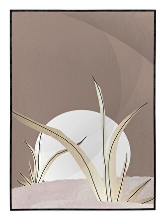 Shop365 Doğa Bitki Modern İllüstrasyon Tablo Çerçeveli P-002519