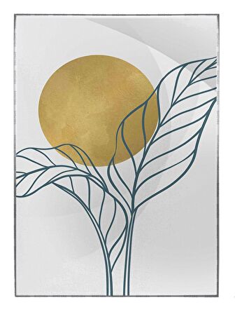 Shop365 Doğa Bitki Modern İllüstrasyon Tablo Çerçeveli P-002528