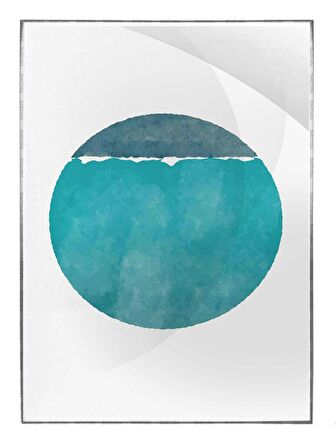 Shop365 Şekiller Okyanus Renkleri Modern Tablo Çerçeveli P-002538