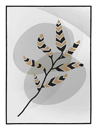 Shop365 Doğa Bitki Modern İllüstrasyon Tablo Çerçeveli P-002554