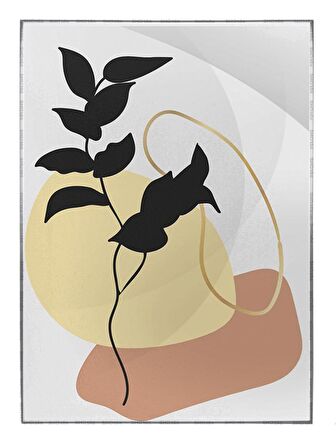 Shop365 Doğa Bitki Modern İllüstrasyon Tablo Çerçeveli P-002557