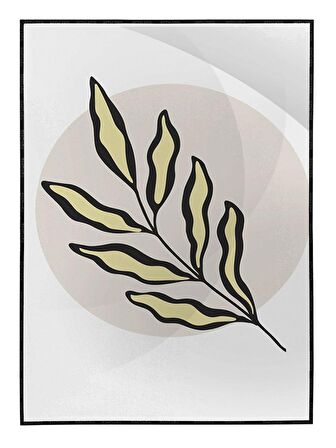 Shop365 Doğa Bitki Modern İllüstrasyon Tablo Çerçeveli P-002565