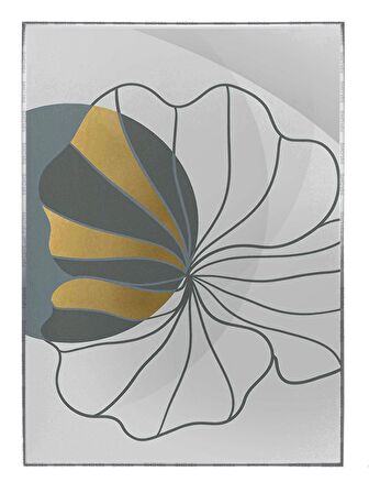 Shop365 Nilüfer Çiçek Karışık Renkler Modern İllüstrasyon Tablo Çerçeveli P-002575