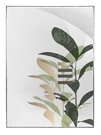 Shop365 Doğa Bitki Modern İllüstrasyon Tablo Çerçeveli P-002593
