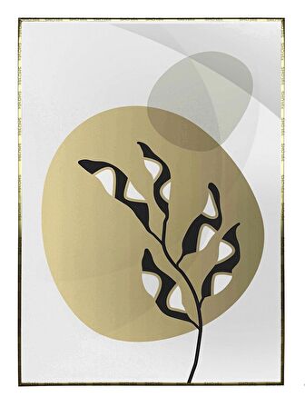 Shop365 Doğa Bitki Modern İllüstrasyon Tablo Çerçeveli P-002621