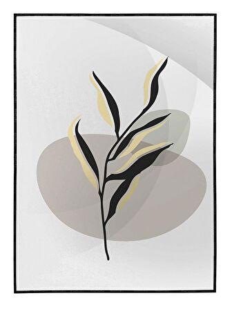 Shop365 Doğa Bitki Modern İllüstrasyon Tablo Çerçeveli P-002627