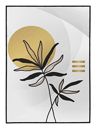 Shop365 Doğa Bitki Modern İllüstrasyon Tablo Çerçeveli P-002633