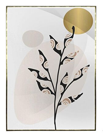 Shop365 Doğa Bitki Modern İllüstrasyon Tablo Çerçeveli P-002637