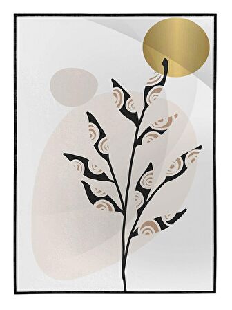 Shop365 Doğa Bitki Modern İllüstrasyon Tablo Çerçeveli P-002637