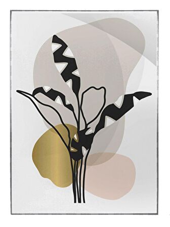 Shop365 Doğa Bitki Modern İllüstrasyon Tablo Çerçeveli P-002641