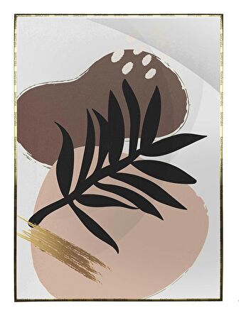 Shop365 Doğa Bitki Modern İllüstrasyon Tablo Çerçeveli P-002645