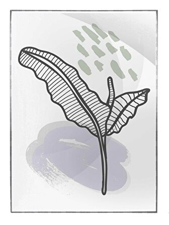 Shop365 Doğa Bitki Modern İllüstrasyon Tablo Çerçeveli P-002652