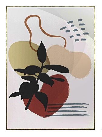 Shop365 Doğa Bitki Modern İllüstrasyon Tablo Çerçeveli P-002659