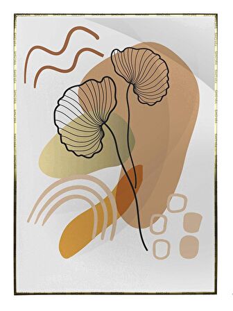 Shop365 Doğa Bitki Modern İllüstrasyon Tablo Çerçeveli P-002660