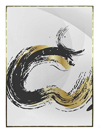 Shop365 Çizgiler Yağlı Boya Görünümlü Tablo Çerçeveli P-002667