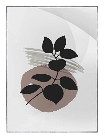 Shop365 Bitki Yapraklar ve Şekiller Modern Tablo Çerçeveli P-002722