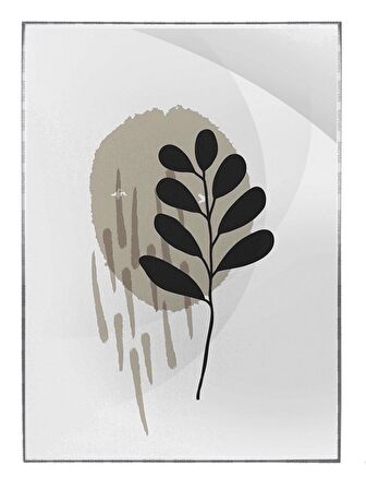 Shop365 Bitki Yapraklar ve Şekiller Modern Tablo Çerçeveli P-002725
