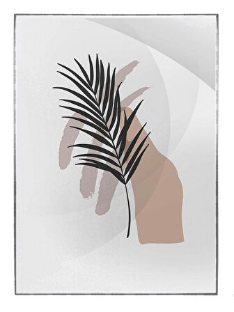 Shop365 Bitki Yapraklar ve Şekiller Modern Tablo Çerçeveli P-002728