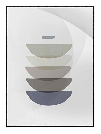 Shop365 Bitki Yapraklar ve Şekiller Modern Tablo Çerçeveli P-002730