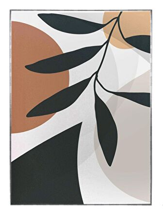 Shop365 Bitki Yapraklar ve Şekiller Modern Tablo Çerçeveli P-002754