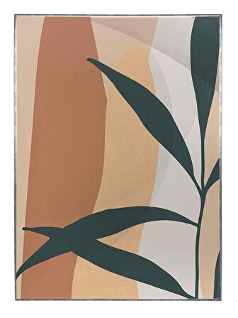 Shop365 Bitki Yapraklar ve Şekiller Modern Tablo Çerçeveli P-002756