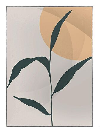 Shop365 Bitki Yapraklar ve Şekiller Modern Tablo Çerçeveli P-002757