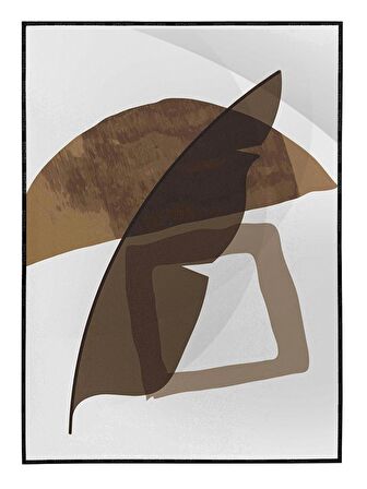 Shop365 Bitki Yapraklar ve Şekiller Modern Tablo Çerçeveli P-002760