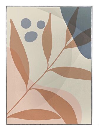 Shop365 Bitki Yapraklar ve Şekiller Modern Tablo Çerçeveli P-002782
