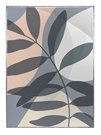 Shop365 Bitki Yapraklar ve Şekiller Modern Tablo Çerçeveli P-002796