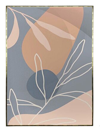 Shop365 Bitki Yapraklar ve Şekiller Modern Tablo Çerçeveli P-002799