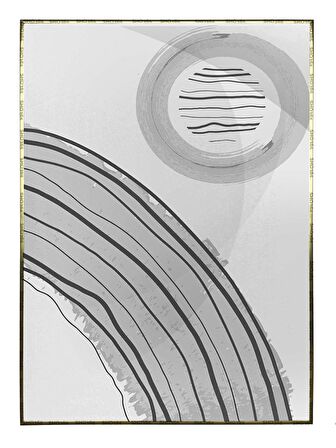 Shop365 Toprak Renk Tonları Şekil Tasarım Modern Tablo Çerçeveli P-002806