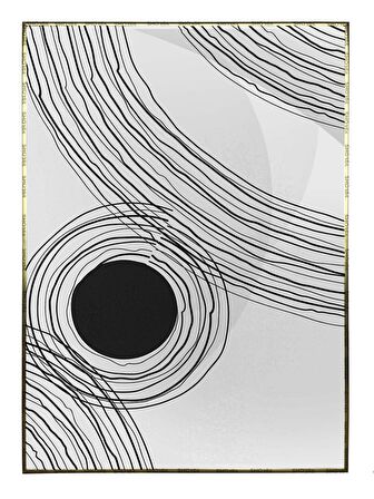 Shop365 Toprak Renk Tonları Şekil Tasarım Modern Tablo Çerçeveli P-002809