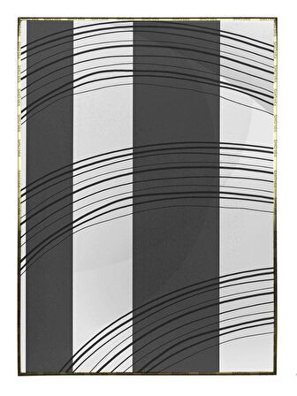 Shop365 Toprak Renk Tonları Şekil Tasarım Modern Tablo Çerçeveli P-002811