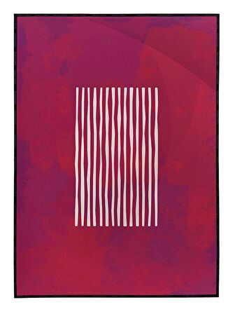 Shop365 Fırça Darbeleri Kırmızı Mor Renkler Modern Tablo Çerçeveli P-002818