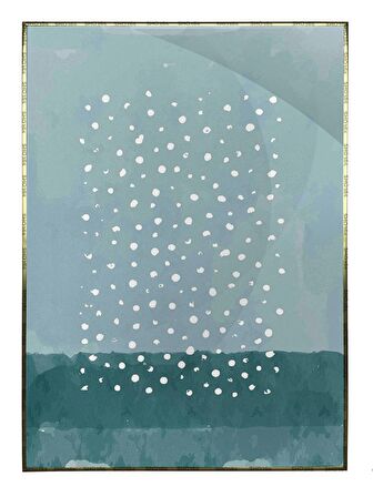 Shop365 Fırça Darbeleri Mavi Açık Mavi Renkler Modern Tablo Çerçeveli P-002827