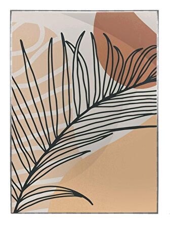 Shop365 Bitki Yapraklar ve Şekiller Modern Tablo Çerçeveli P-002867