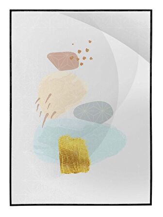 Shop365 Şekiller Modern Karışık Renkler Modern Tablo Çerçeveli P-002971