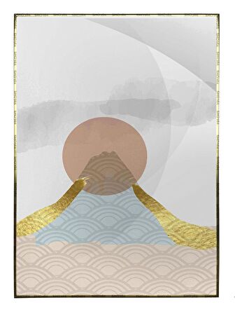 Shop365 Dağ Deniz Manzara Modern Tablo Çerçeveli P-003000