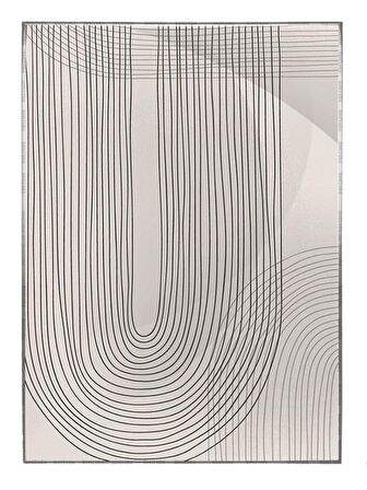 Shop365 Çizgiler Açık Renkler Modern Dekoratif Tablo Çerçeveli P-003034