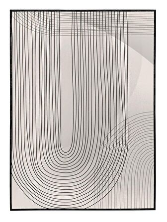 Shop365 Çizgiler Açık Renkler Modern Dekoratif Tablo Çerçeveli P-003034