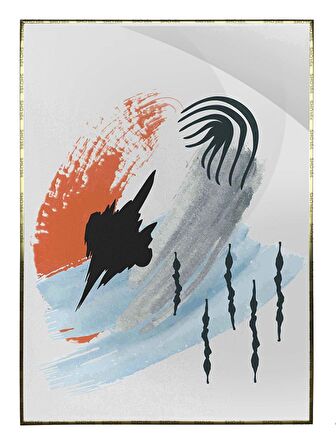 Shop365 Modern Çizimler İllüstrasyon Modern Tablo Çerçeveli P-003134