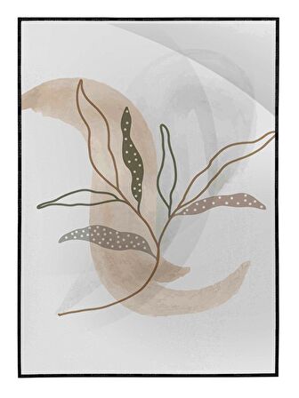 Shop365 Doğa Bitkiler Suluboya Görünümlü Modern Tablo Çerçeveli P-003183